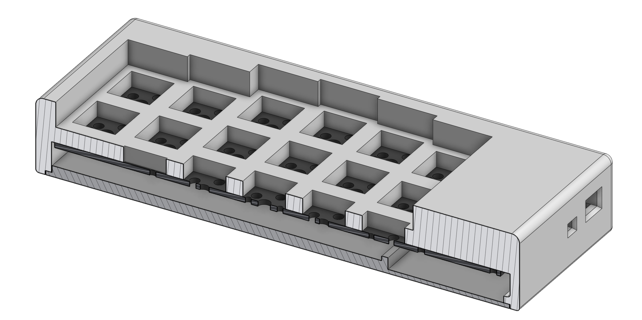 Cutaway image of the case